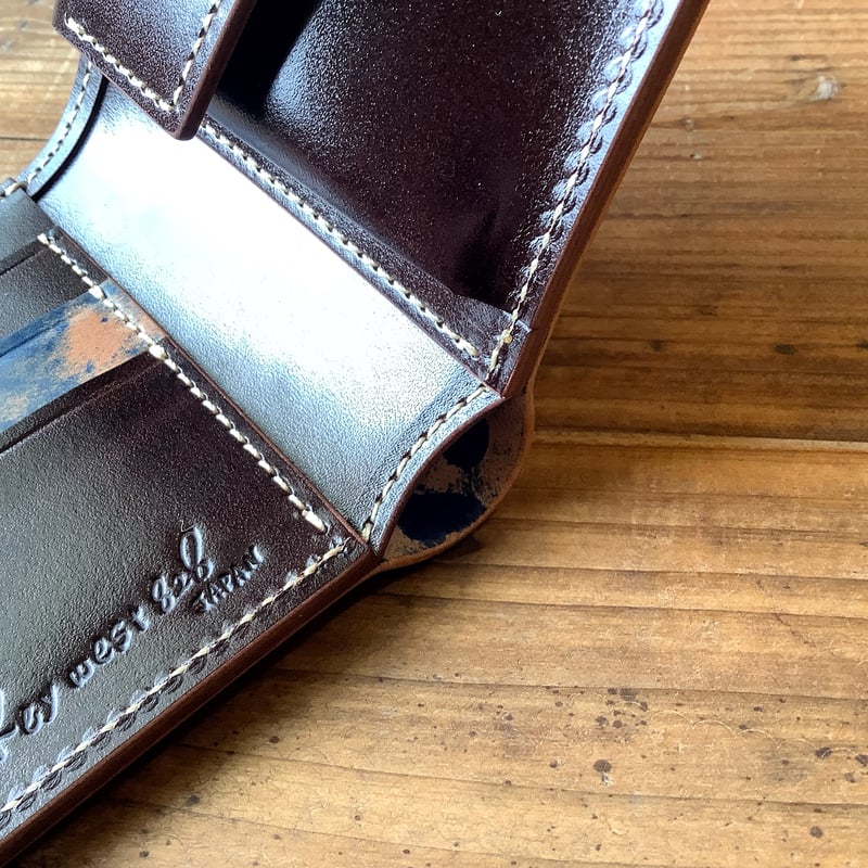 ロカドコードバンブルー×ルガトショルダー ダークブラウン 二つ折り