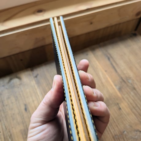 黒革×ルガトショルダーイエロー　黄色  長財布 小銭入れあり