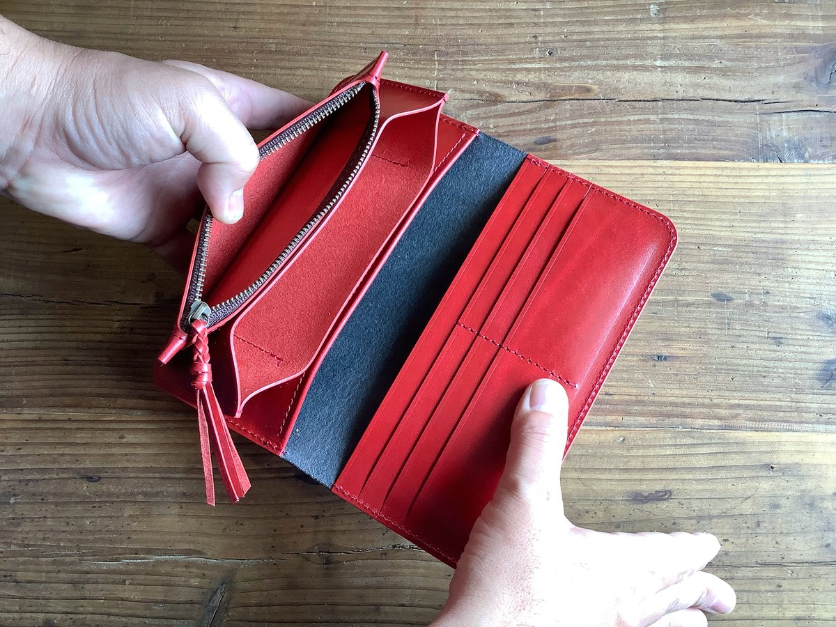 未使用【オルランド】イタリアンレザーショルダートート/A5 レッド赤