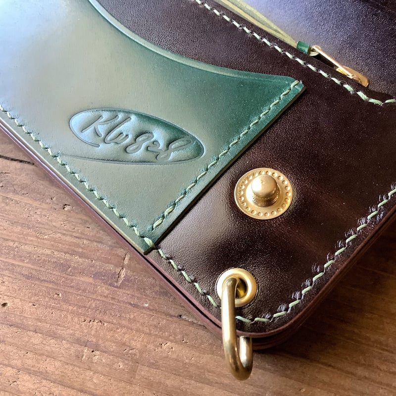 オイルコードバングリーン×ルガトショルダー ダークブラウン