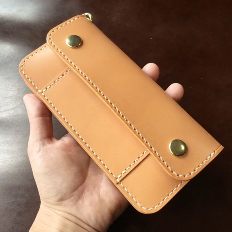 180 トラッカーウォレット 姫路レザー オイルレザー 真鍮 トラッカーウォレット 姫路レザー オイルレザー 真鍮 3層