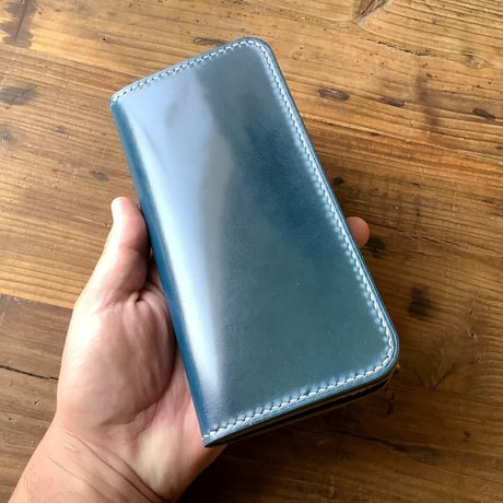 フルコードバン トラッカーウォレット  ネイビー×オリーブ