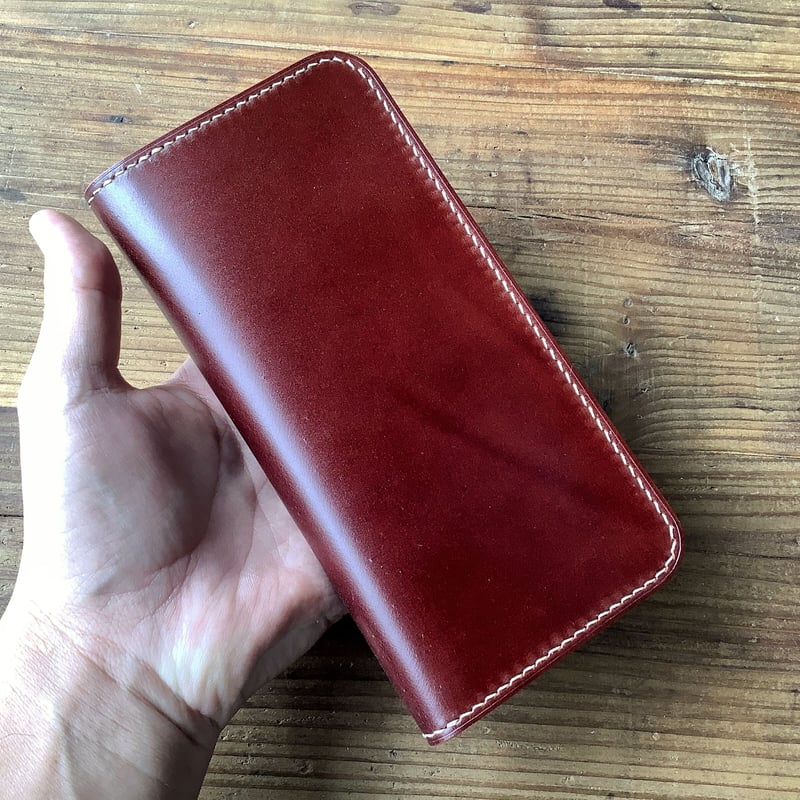 オイルシェルコードバン ウォレット 「 CYPRYS 」バーガンディ未使用 オイルシェルコードバン ウォレット 「 CYPRYS 」バーガンディ 財布