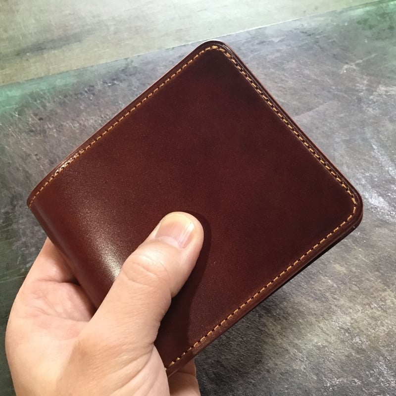 アシュフォード　キャバリア2(コードバン)二つ折り財布 ワイン アシュフォード キャバリア2(コードバン)二つ折り財布 ワイン