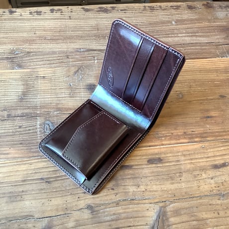 ルガトショルダー　ダークブラウン  二つ折り財布  小銭入れあり