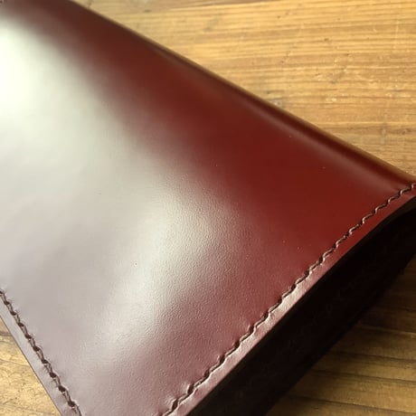コードバンブラウン×ルガトショルダーブラウン 長財布 小銭入れあり
