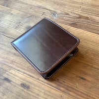 ルガトショルダー　ダークブラウン  二つ折り財布  小銭入れあり