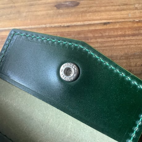 フルコードバン 二つ折り財布 小銭入れあり  グリーン×オリーブ
