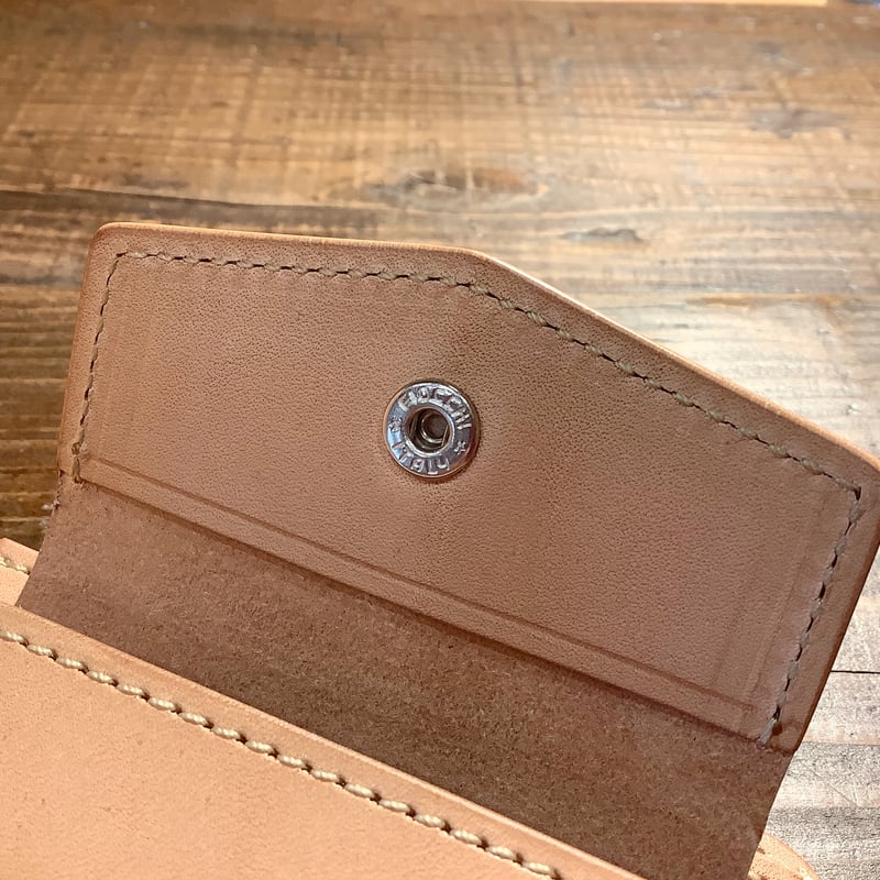 オーダー品　コンパクト財布　ロカドコードバン ロカドコードバンターコイズ×ワイルドサドル 二つ折り財布 小銭