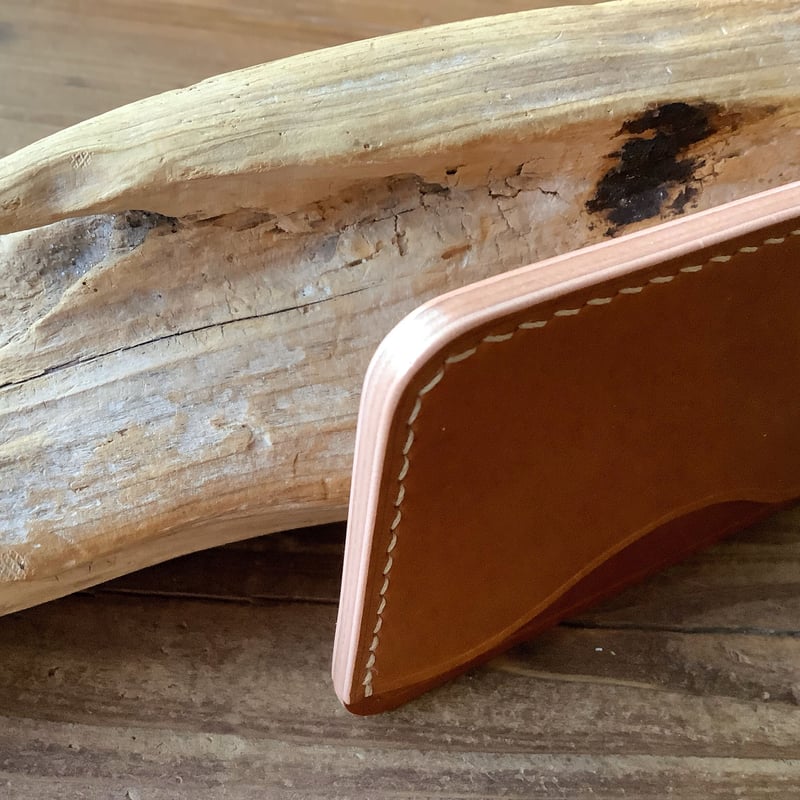 オイルコードバンライトブラウン カードケース パスケース