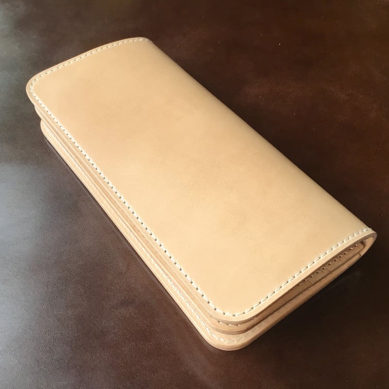 ナチュラルコードバン 長財布 小銭入れなし | keywest828