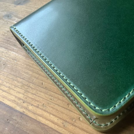 フルコードバン 二つ折り財布 小銭入れあり  グリーン×オリーブ