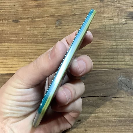 オリーブコードバン&ネイビーオイルコードバン パスケース カード入れ