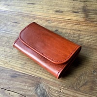ルガトショルダーオレンジ×ルガトショルダー赤  名刺入れ