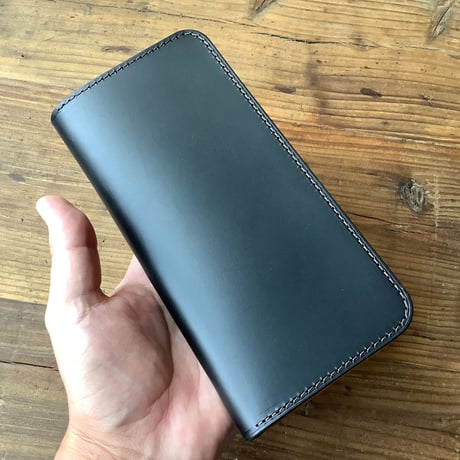 黒革×ルガトショルダーブラウン  長財布 小銭入れあり