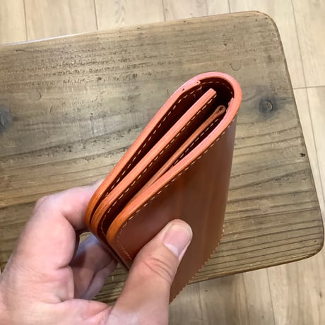 ルガトショルダーオレンジ　橙　 長財布 小銭入れあり
