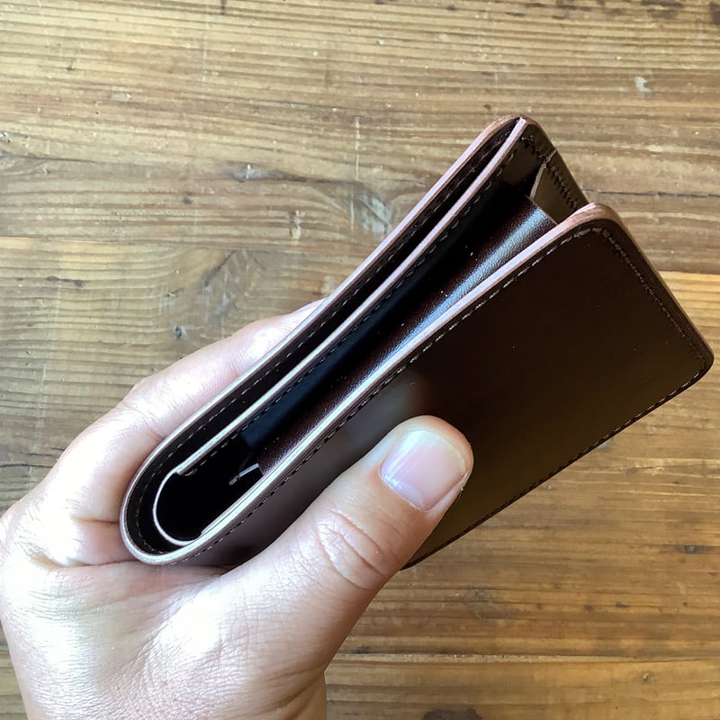 ルガトショルダー ダークブラウン 二つ折り財布 小銭入れあり | keywest828