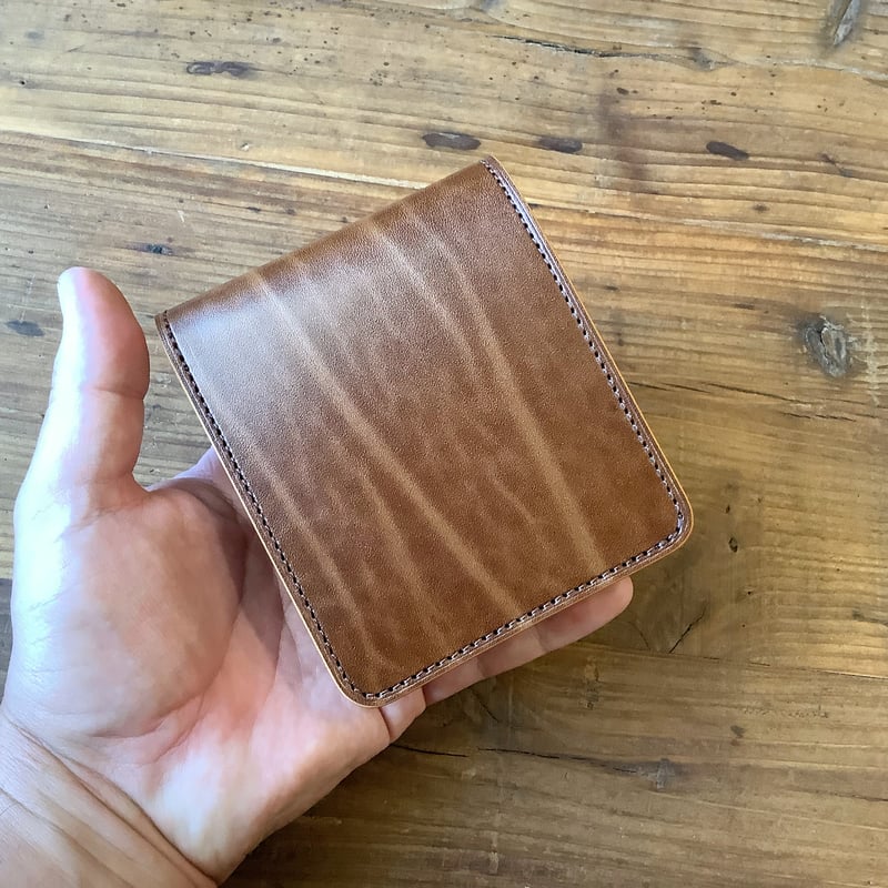 ルガトショルダーブラウン 二つ折り財布 小銭入れなし | keywest828