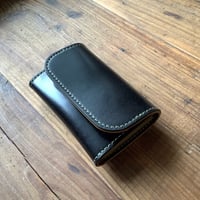 オイルコードバン黒×オイルコードバンブラウン×オイルコードバンオリーブ　名刺入れ