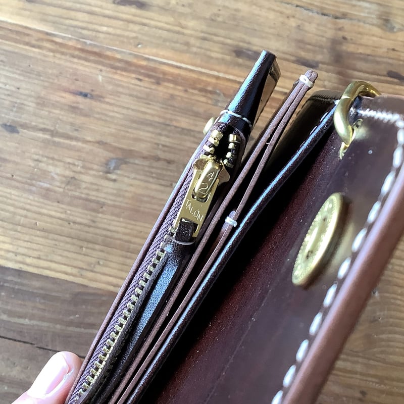 ルガトショルダー ダークブラウン トラッカーウォレット