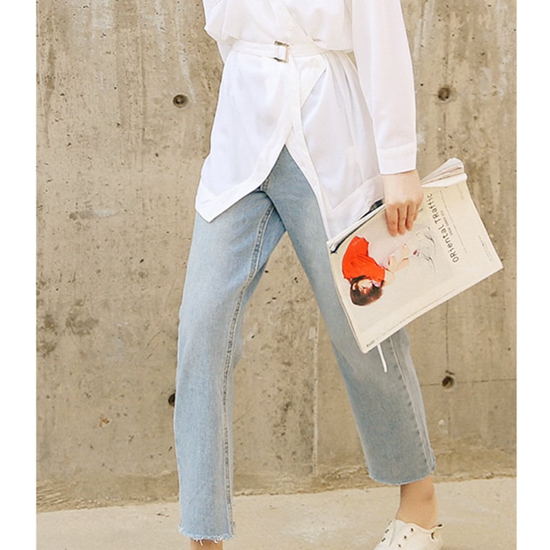 BRILL ホワイト ストレートデニム