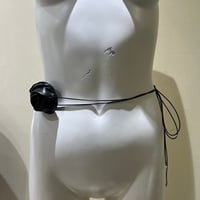 leather rose belt