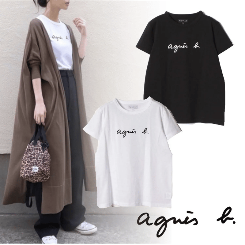 Agnes b 半袖ロゴTシャツ | What Market