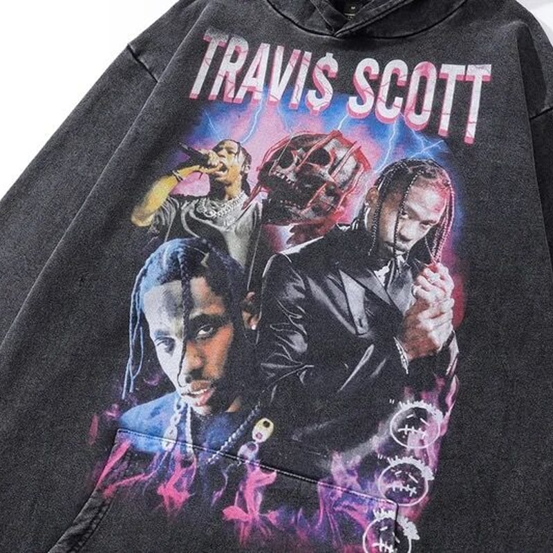 Travis Scott トラビス・スコット ヴィンテージ加工 パーカー XL  