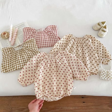 <予約商品>BABY ダブルガーゼロンパース