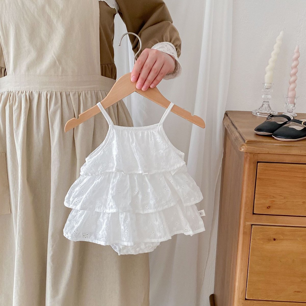 予約商品>BABY 3段フリルロンパース | SQUSQU