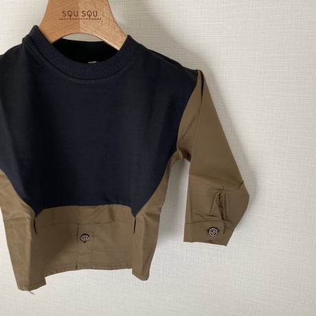 <即納/80size/100sizeのみ>バイカラーセットアップ