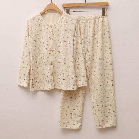 <予約商品/親子アイテム>MAMA waffle ルームウェアセットアップ