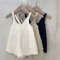 <予約商品/一部即納>無地オーバーオール(ショート）