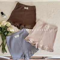 <予約商品/80㎝-130㎝>GIRLSフリルリブショートパンツ
