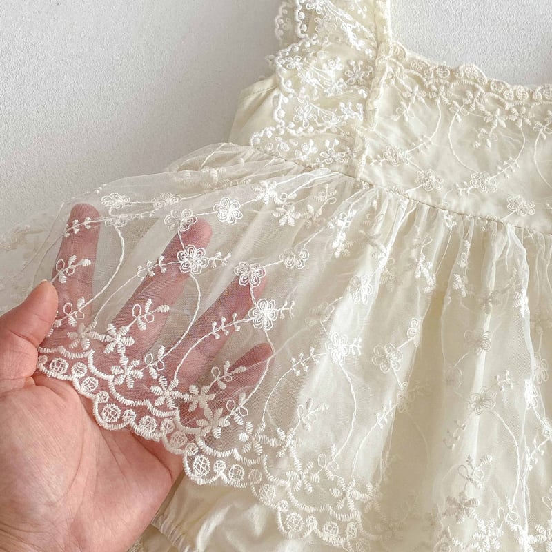 予約商品>BABY 花柄レースロンパース | SQUSQU