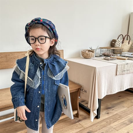 <即納あり/予約商品/80size～130size>厚手デニムジャケット