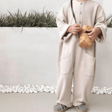 <即納/100sizeのみ>ワッフルオールインワン