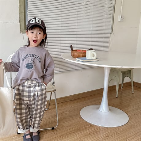 <予約商品/80size-130size>ギンガムチェックパンツ