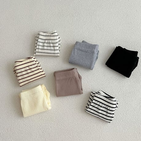 <予約商品/73㎝-120㎝>シンプルリブパンツ