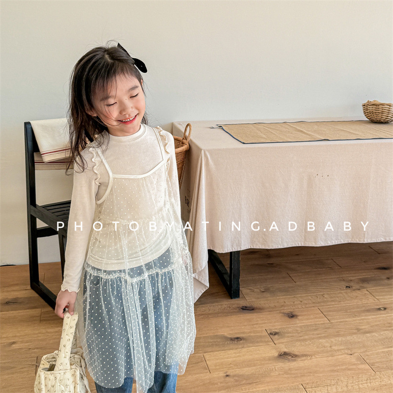 予約商品/80size~130size>チュールワンピース+トップスセット 予約商品/80size~130size>チュールワンピース+トップスセット