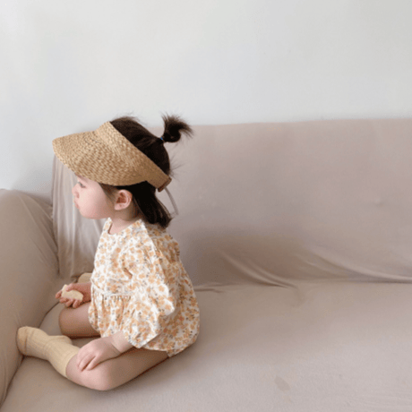 <即納/残りわずか>麦わらサンバイザー(50〜52cm)