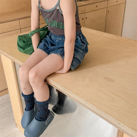 <予約商品/80size～130size>GIRLS デニムショートパンツ