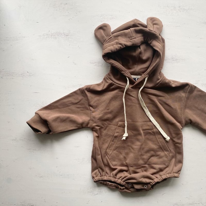 即納/BABY>くまさんロンパース | SQUSQU