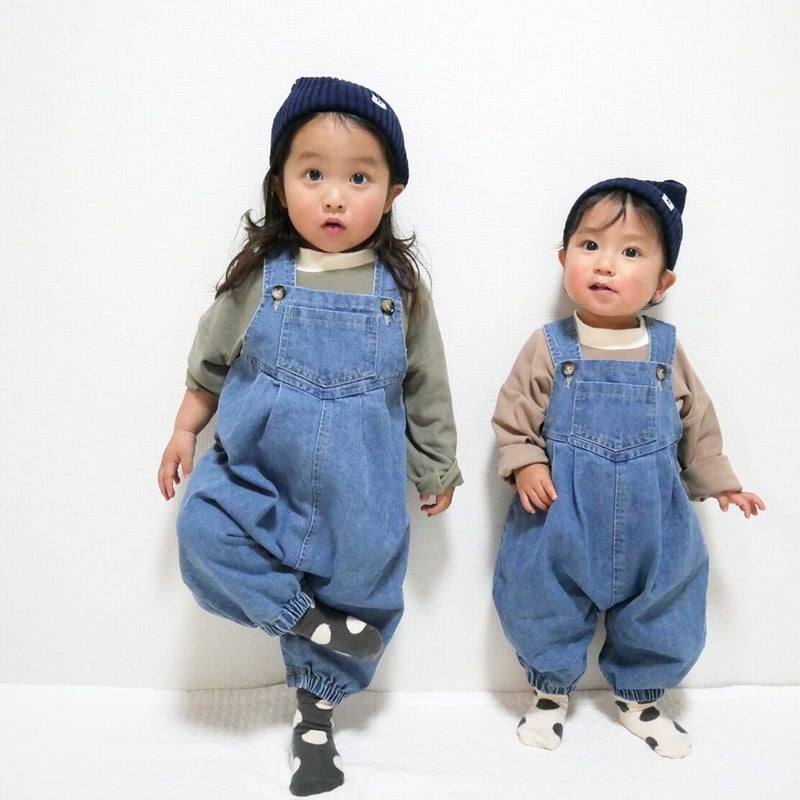 予約商品/65㎝～100㎝>デニムサロペット | SQUSQU