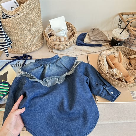 <即納あり/予約商品/80size～130size>厚手デニムジャケット