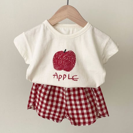<即納/100sizeのみ>BABY&KIDS フルーツセットアップ(レッド)