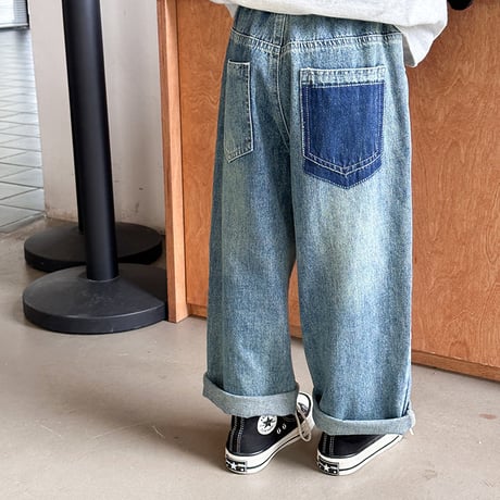 <予約商品/一部即納あり>KIDS ストレートデニムパンツ