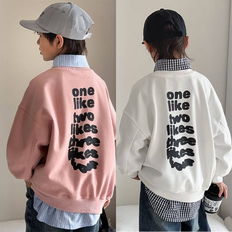 <予約商品/100size～160size>KIDS ロゴスウェット