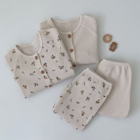 <即納> KIDS waffleルームウェアセットアップ