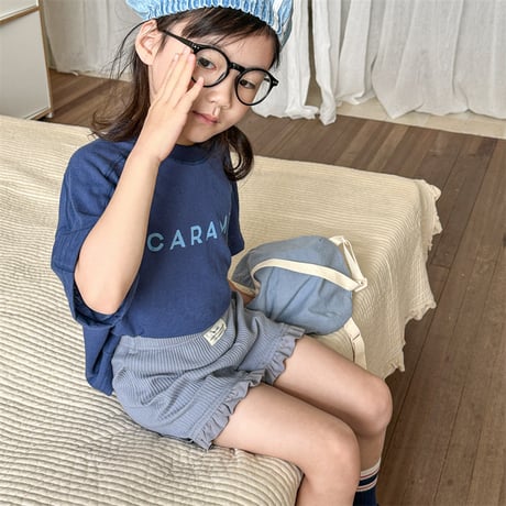 <予約商品/80㎝-130㎝>GIRLSフリルリブショートパンツ